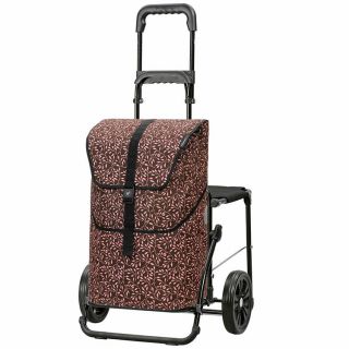 Andersen-Komfort-Shopper-Imea-rosé-chariot-avec-siège-sac-fleurs
