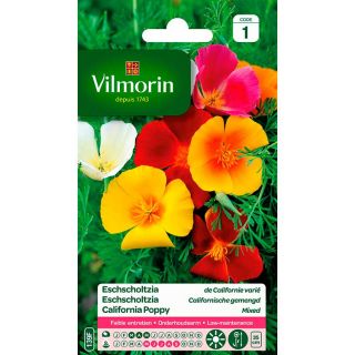 Vilmorin-Eschscholtzia-de-Californie-varié-fleurs-couleurs-rouge-jaune-rose
