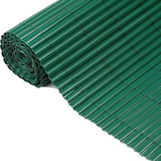 Enkelwandig-tuinscherm-PVC-1000g/m²- bevestigingsset-groen-1,5x5m