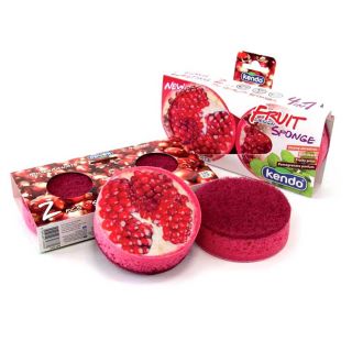 design-schuursponsjes-pomegranate-fruit-sponge-2-stuks