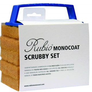 scrubby-kit-rubio-pads-beige-application-manuelle-huile-sur-bois