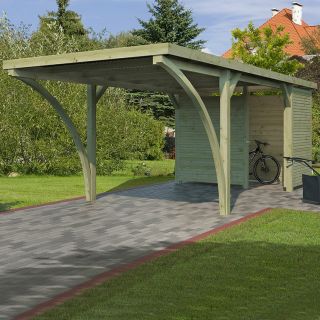 gardengast-carport-met-fietsenstalling-300X670-geimpregneerd