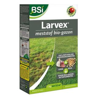 Larvex-Bio-gazon-meststof-bemesten-gazon-BSI-1-kg-indirecte-werking-tegen-emelten-engerlingen-verdrijven-look