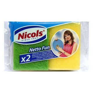 Éponges-à-Vaisselle-Netto-Fun-Nicols-2-pièces