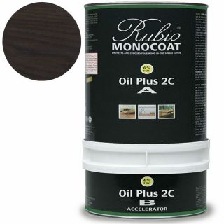 Rubio-Monocoat-Oil-Plus-2C-Comp-A+B-Couleur-Charcoal-3,5L-huile-protection-colorisation-bois-avec-accélerateur