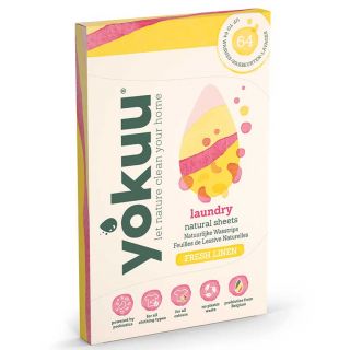 Yokuu-Feuilles-de-Lessive-Eco-Fresh-Linen-32-pièces-Probiotiques-Parfum-Linge-Frais