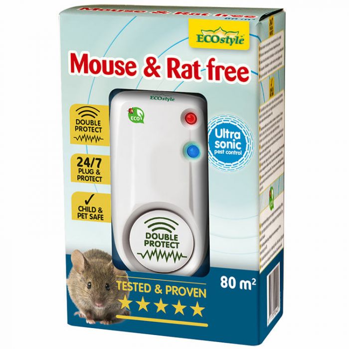 Mouse & Rat Free 80 ECOstyle - Répulsif Ultrason Souris & Rats