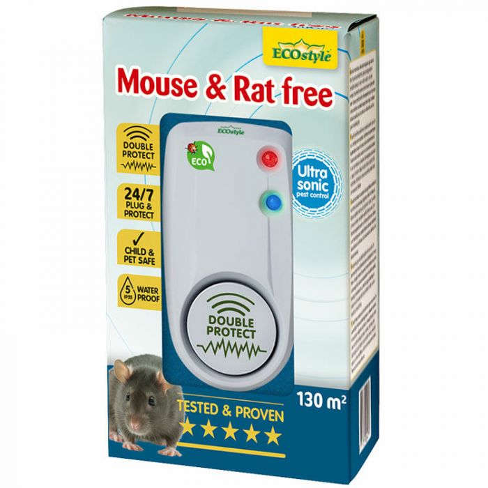 Mouse & Rat Free 130 ECOstyle - Répulsif Ultrason Souris & Rats
