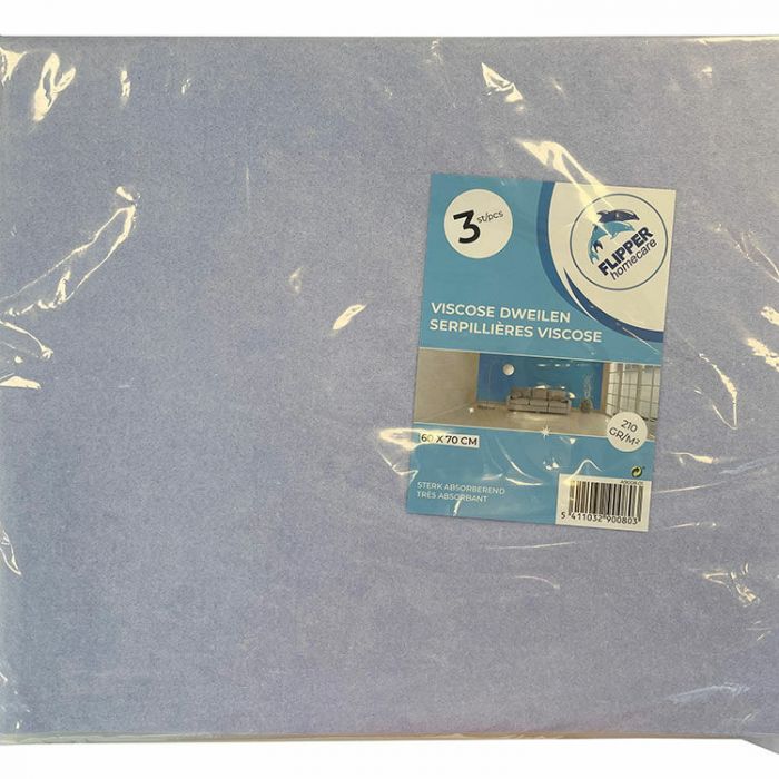 spleet boezem binden Viscose dweil blauw 60 x 70 cm (3 stuks) | MarketOnWeb