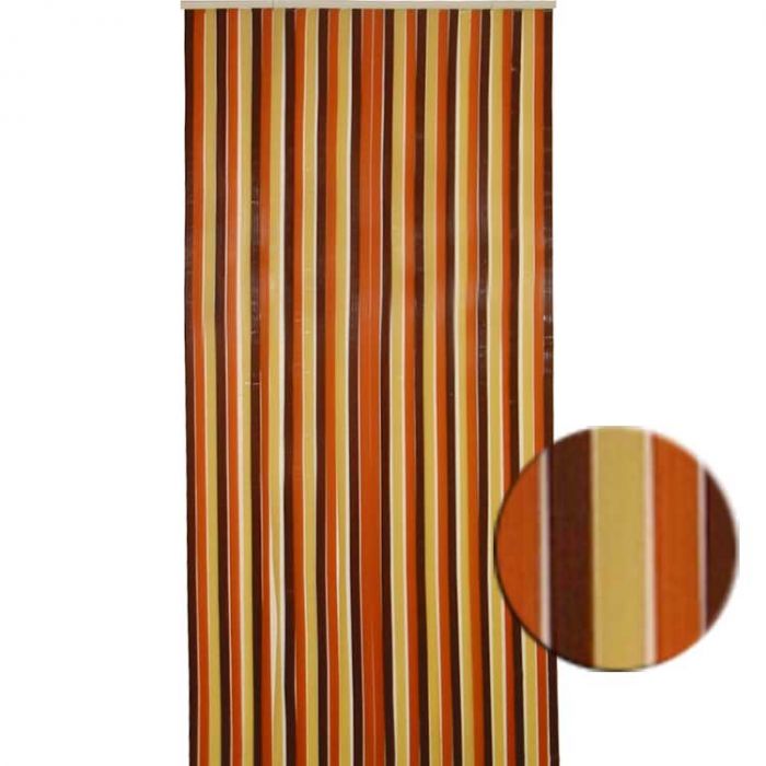 Rideau de porte brun/beige 90 x 220 cm
